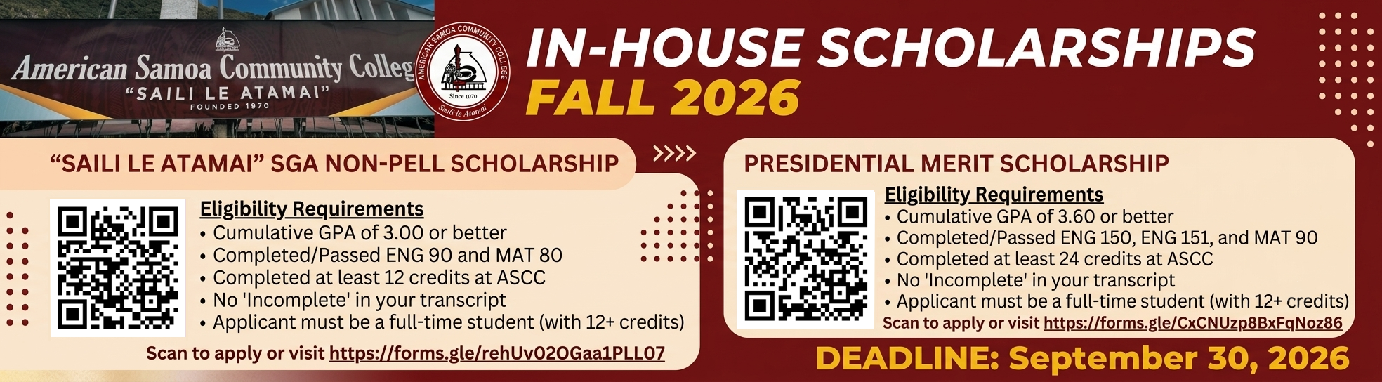 Fall 2026 In-House Scholarship